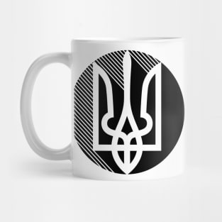 Trident in black circle Mug